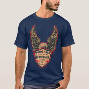Camiseta Nativo del río Oso Indio Americano Nacido Águila d