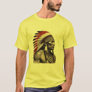 Camiseta Nativo indígena indio rojo norteamericano