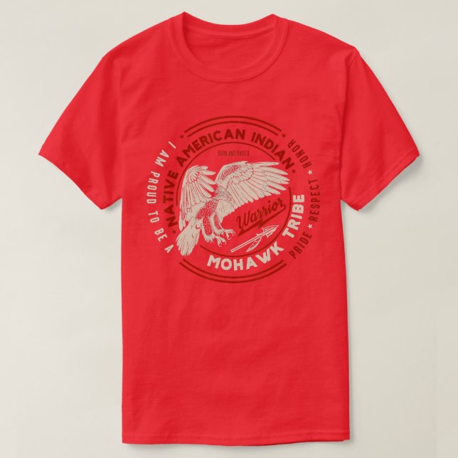 Camiseta Nativo mohawk indio americano orgulloso respeto (Diseño del anverso)