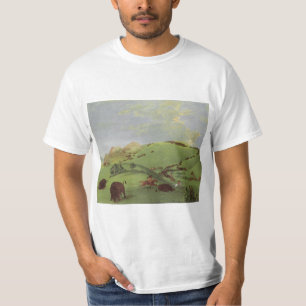 Camiseta Nativos americanos vintage, Buffalo Chase de Catli