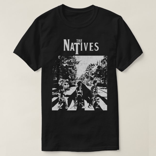Camiseta Nativos de la abadía nativa de la ruta del diseño  (Diseño del anverso)