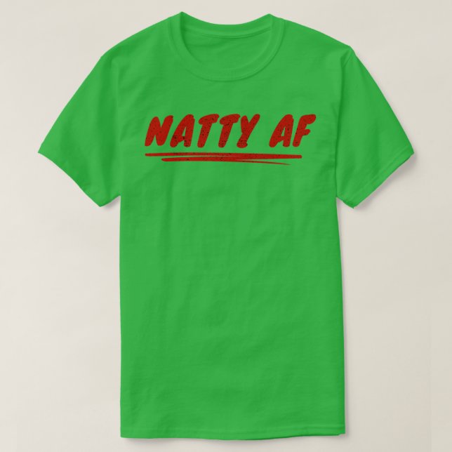 Camiseta Natty AF Natural Bodybuilding Fitness Red (Diseño del anverso)