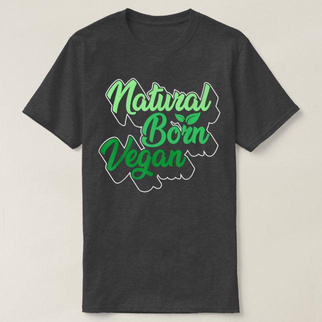 Camiseta Natural Born Vegan Vegan Mom Veggie Plant Lover Mo (Diseño del anverso)