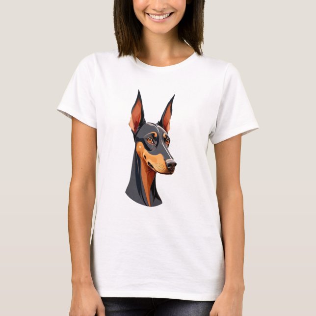 Camiseta Natural Ear Doberman (Anverso)