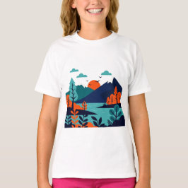 Camiseta Natural landscape in minimalist style