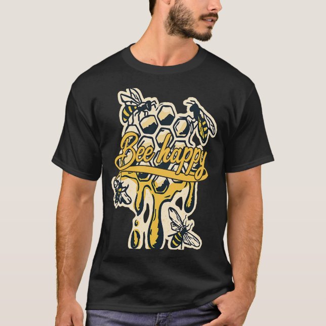 Camiseta Naturaleza aérea de abejas de abeja de abeja de ab (Anverso)