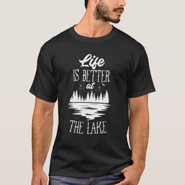Camiseta Naturaleza al aire libre Camping People Hiker Lake (Anverso)