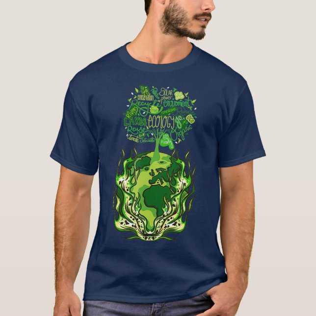 Camiseta Naturaleza ambiental del cambio climático en la Ti (Anverso)