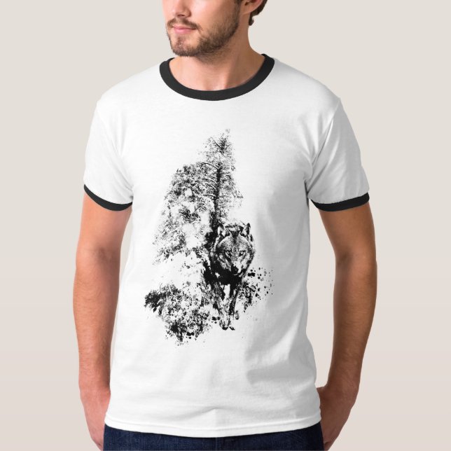 Camiseta Naturaleza animal de la fauna de Gray Wolf (Anverso)