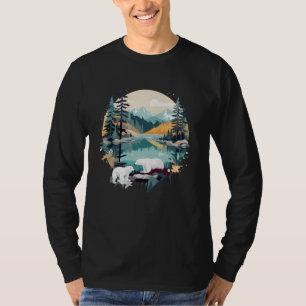 Camiseta Naturaleza animal de la fauna y flora del oso pola
