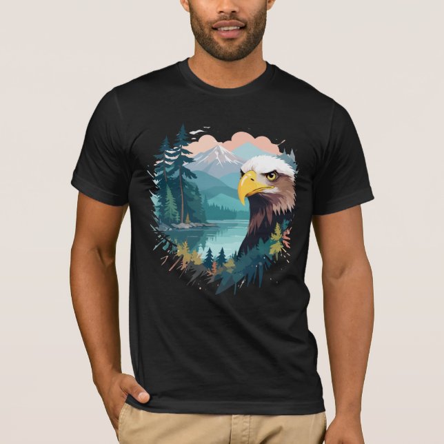 Camiseta Naturaleza animal de vida silvestre de águila Natu (Anverso)