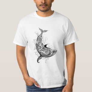 Camiseta Naturaleza animal salvaje ballena Ilustracion arte