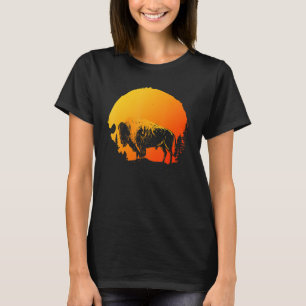 Camiseta Naturaleza animal Vida silvestre Retro Silhouette
