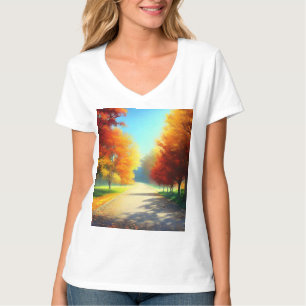 Camiseta Naturaleza Árboles otoñales en el bosque