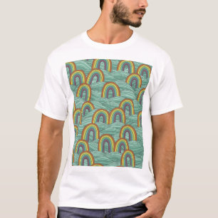 Camiseta Naturaleza arcoiris: composición de cosecha manual