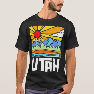 Camiseta Naturaleza artística de Utah Montañas Gráfico vint