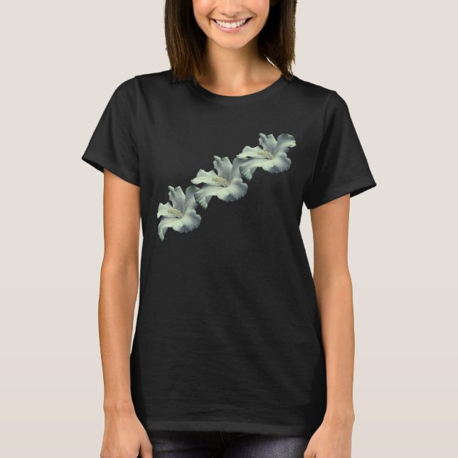 Camiseta Naturaleza blanca de las flores hibiscus (Anverso)