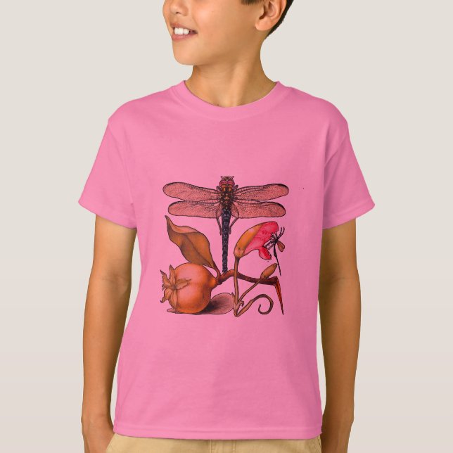 Camiseta Naturaleza Botánica Libélula Arte Hoefnagel (Anverso)