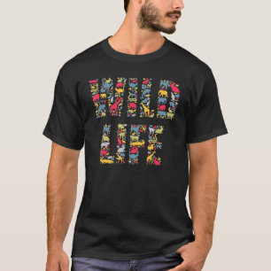 Camiseta Naturaleza Calligrama Mujeres Animales Creativas
