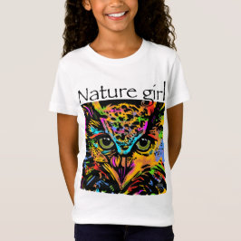 Camiseta Naturaleza chica de los animales del arco iris de 