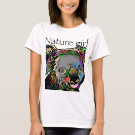 Camiseta Naturaleza chica koala animales arco iris