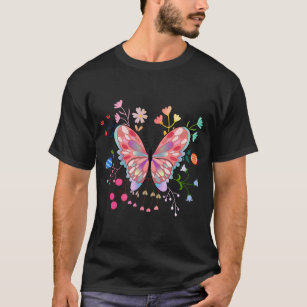 Camiseta Naturaleza colorida de los insectos de mariposa