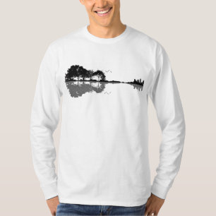 Camiseta Naturaleza de guitarra acústica música de fondo gu