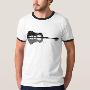 Camiseta Naturaleza de guitarra acústica música de fondo gu