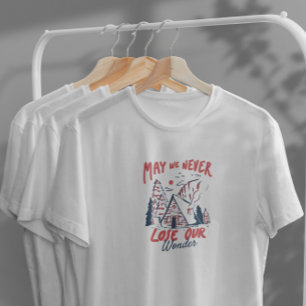 Camiseta Naturaleza de la cabaña de camping de invierno