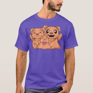 Camiseta Naturaleza de la familia Cute Bear Vida silvestre 