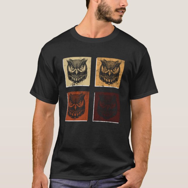Camiseta Naturaleza de la fauna y flora Cute Owls Artsy For (Anverso)
