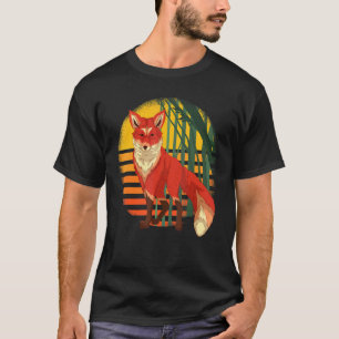 Camiseta Naturaleza de la fauna y flora Retro Animal Fox