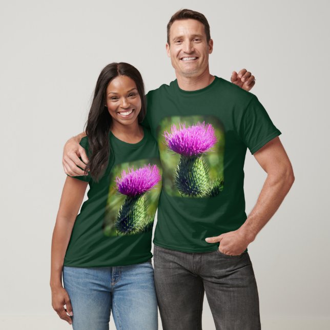 Camiseta Naturaleza de la flor del cardo morado (Unisexo)