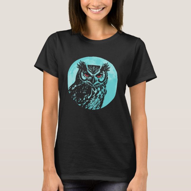 Camiseta Naturaleza de la Luna de Lechuza Cúpula Animales d (Anverso)