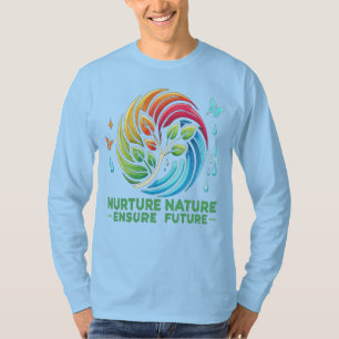 Camiseta Naturaleza de la nutrición del Día de la Tierra, l
