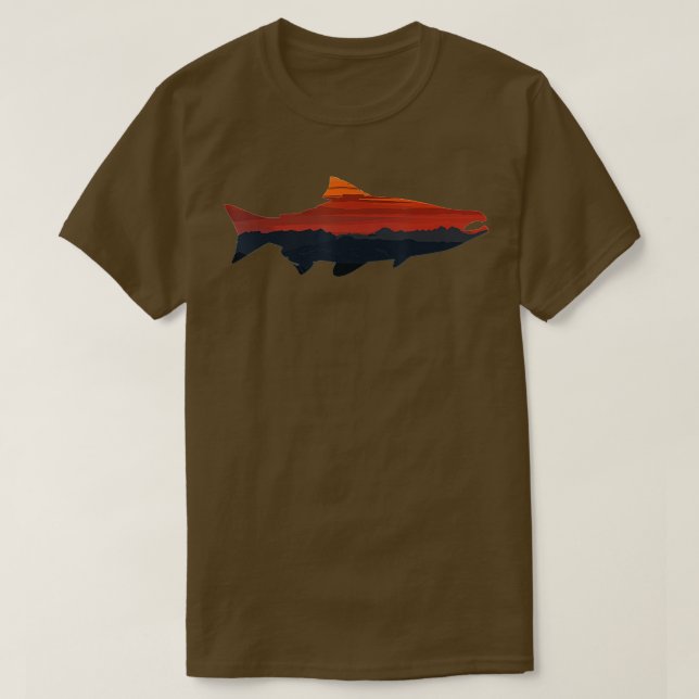 Camiseta Naturaleza de la pesca del salmón Pescador de camp (Diseño del anverso)