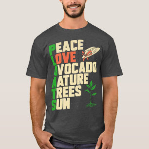 Camiseta Naturaleza de la planta de jardinería Aguacate