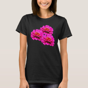 Camiseta Naturaleza de las flores de zinnia rosa