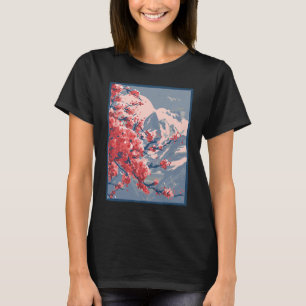 Camiseta Naturaleza de las montañas de sakura japonesa