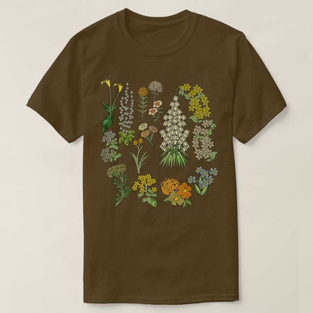 Camiseta Naturaleza de las plantas botánicas de flores de i (Diseño del anverso)