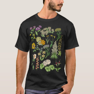 Camiseta Naturaleza de las plantas botánicas de flores de i