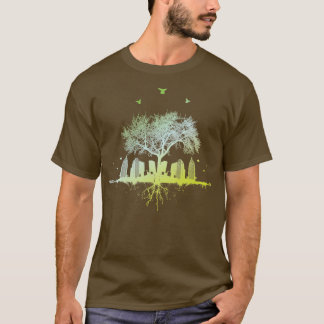 Camiseta naturaleza de los árboles de la ciudad de los bosq