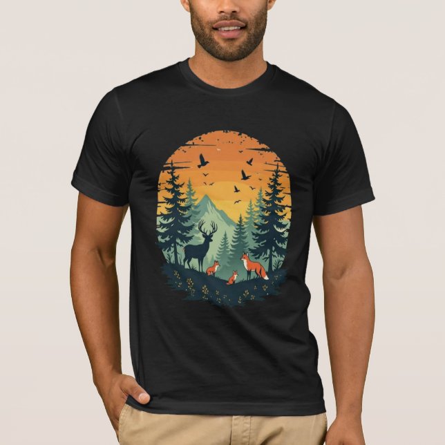 Camiseta Naturaleza de los árboles Naturaleza Vintage Selva (Anverso)