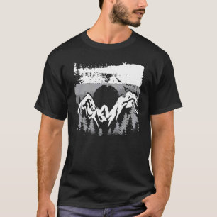 Camiseta Naturaleza de los árboles silvestres y montaña Sen