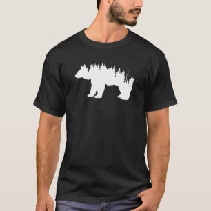 Camiseta Naturaleza De Los Bosques De Oso Marrón Para El Ve