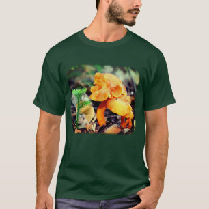 Camiseta Naturaleza de los hongos salvajes del Naranja páli