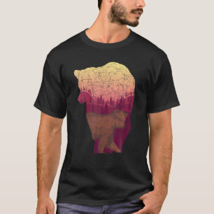 Camiseta Naturaleza de los osos morados de animales salvaje