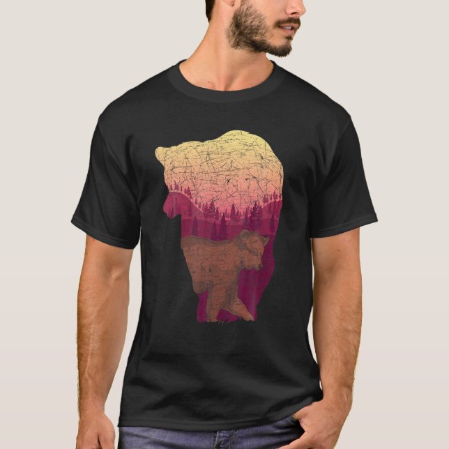 Camiseta Naturaleza de los osos morados de animales salvaje (Anverso)