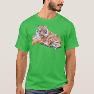Camiseta naturaleza de los tigres de los animales
