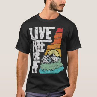 Camiseta Naturaleza de Nuevo Hampshire libre o muerta